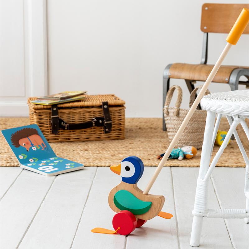 Wooden push along toy - Duck