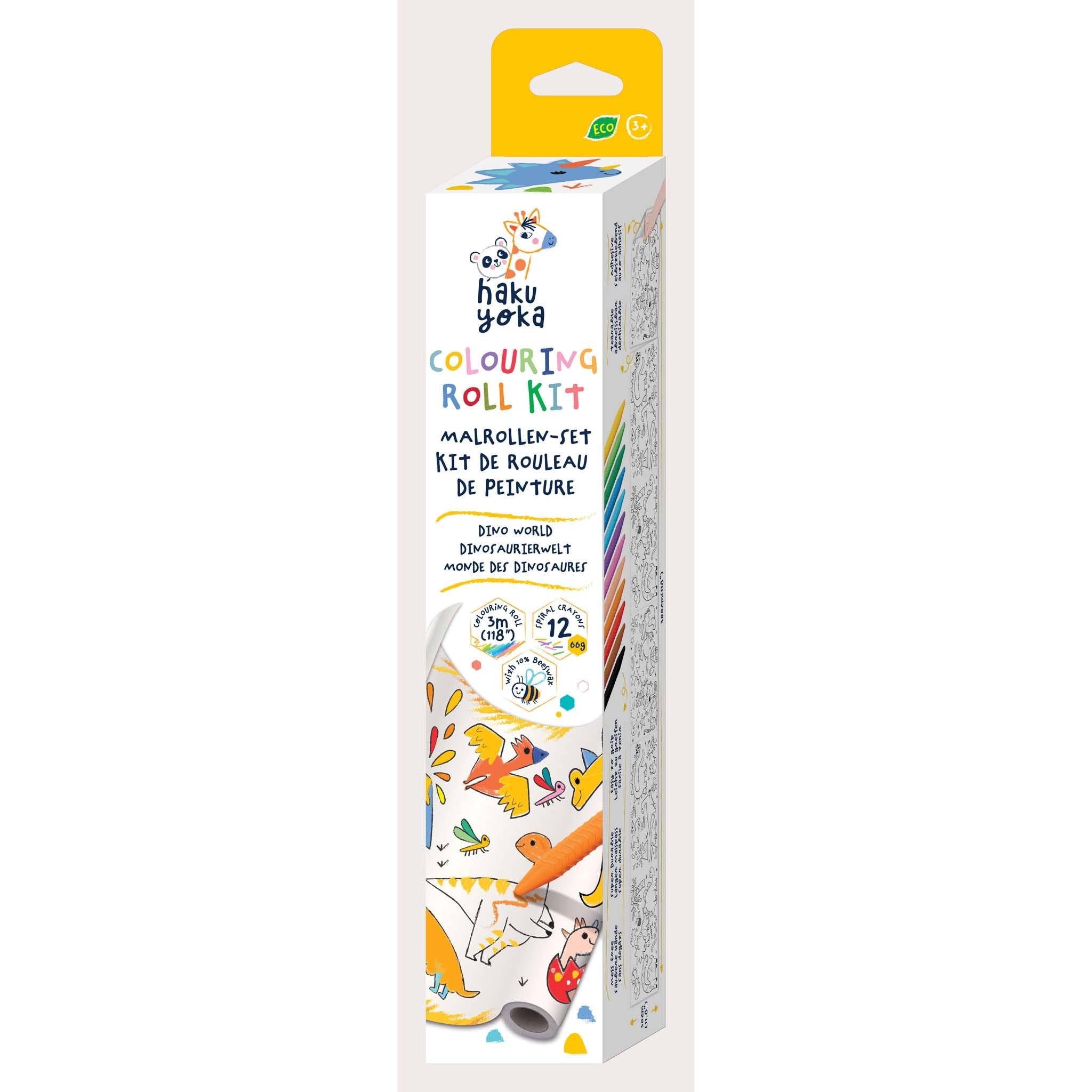 Haku Yoka Colouring Roll Kit Dino World