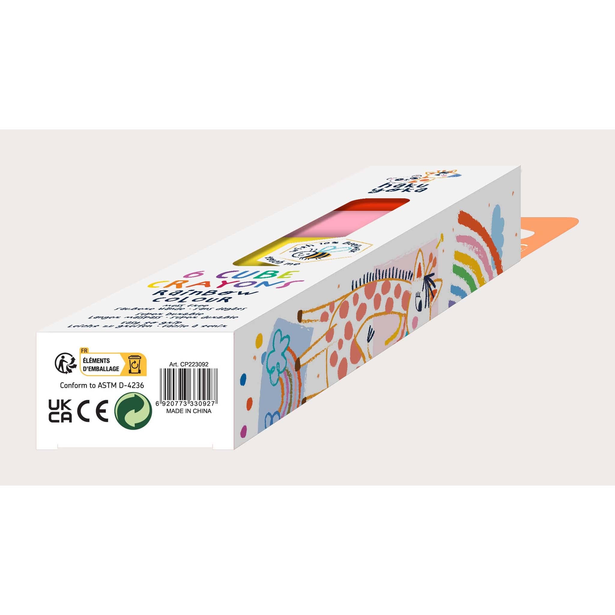 Haku Yoka 6 Cube Crayons Rainbow