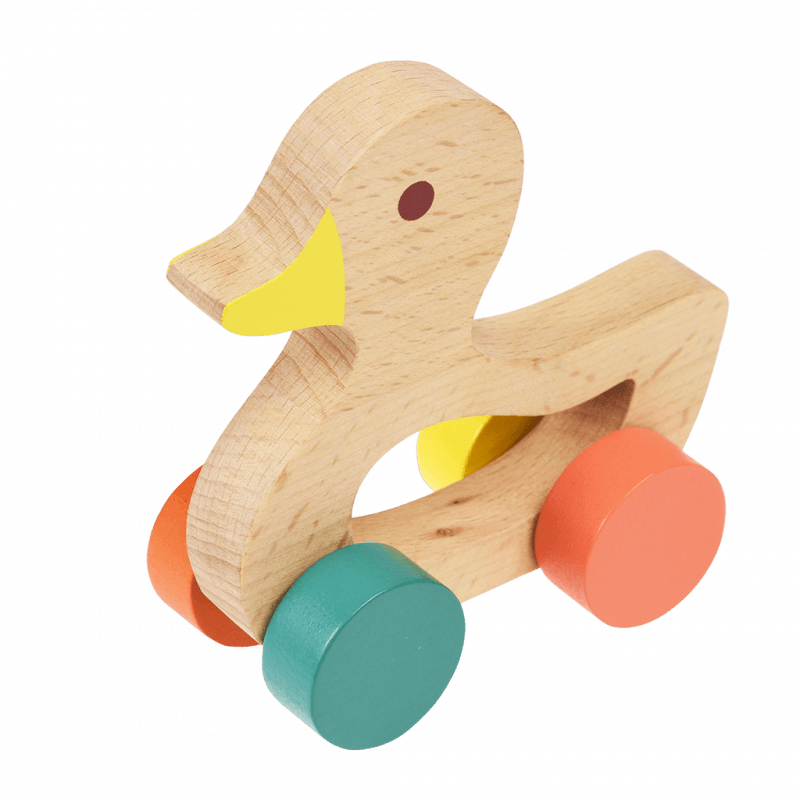 Wooden Push Along Duck