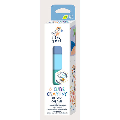 Haku Yoka 6 Cube Crayons Ocean