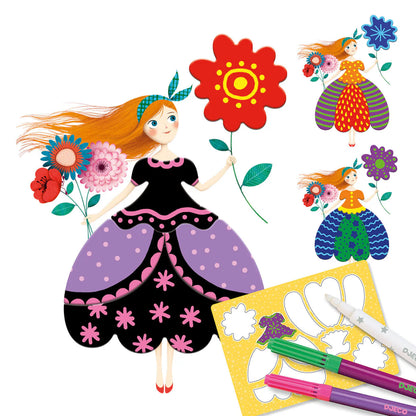 Djeco Colouring Set - Marie’s Pretty Dresses