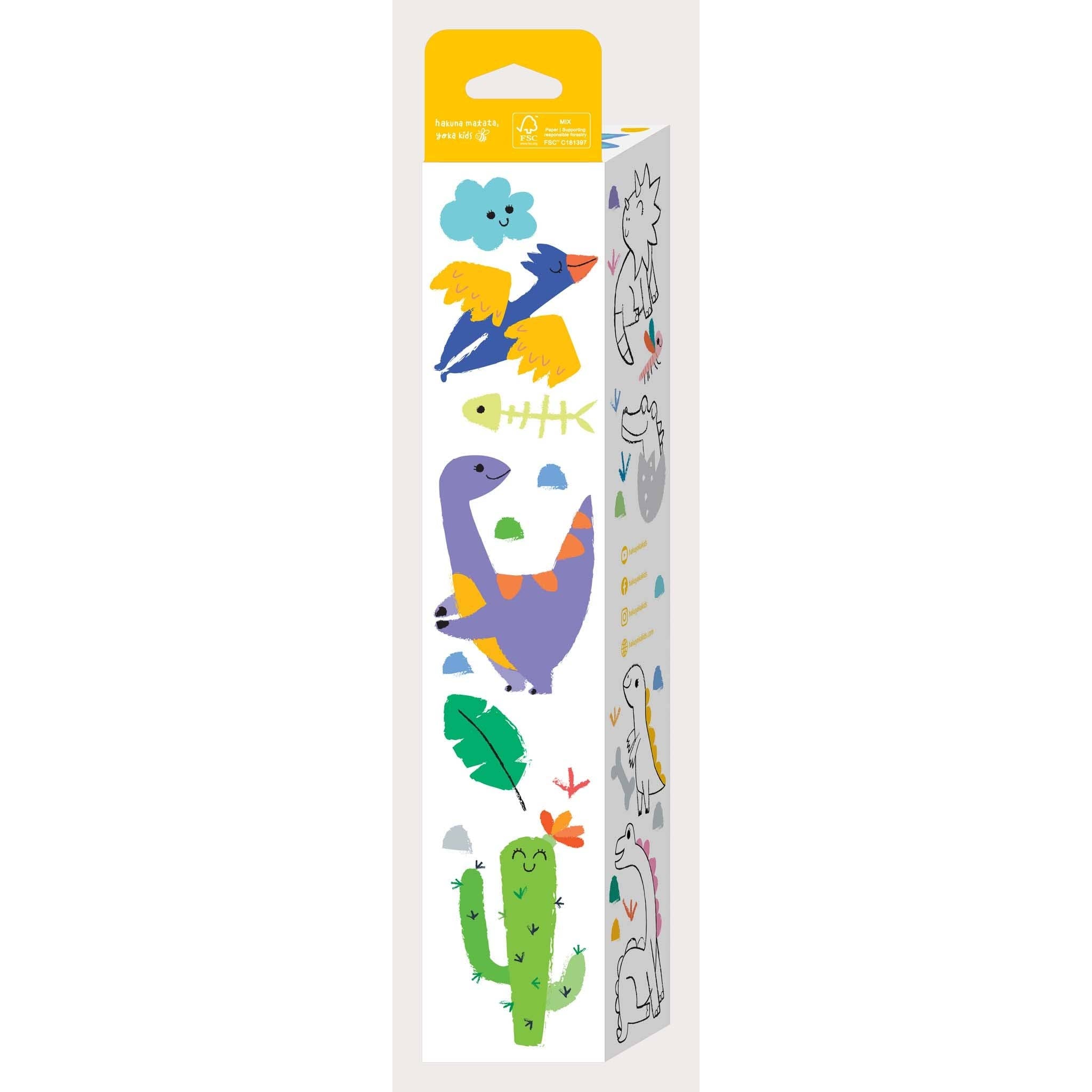 Haku Yoka Colouring Roll Kit Dino World