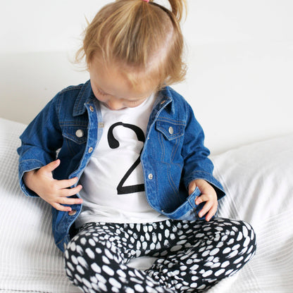 Pink Flock Leopard Childs Denim Jacket