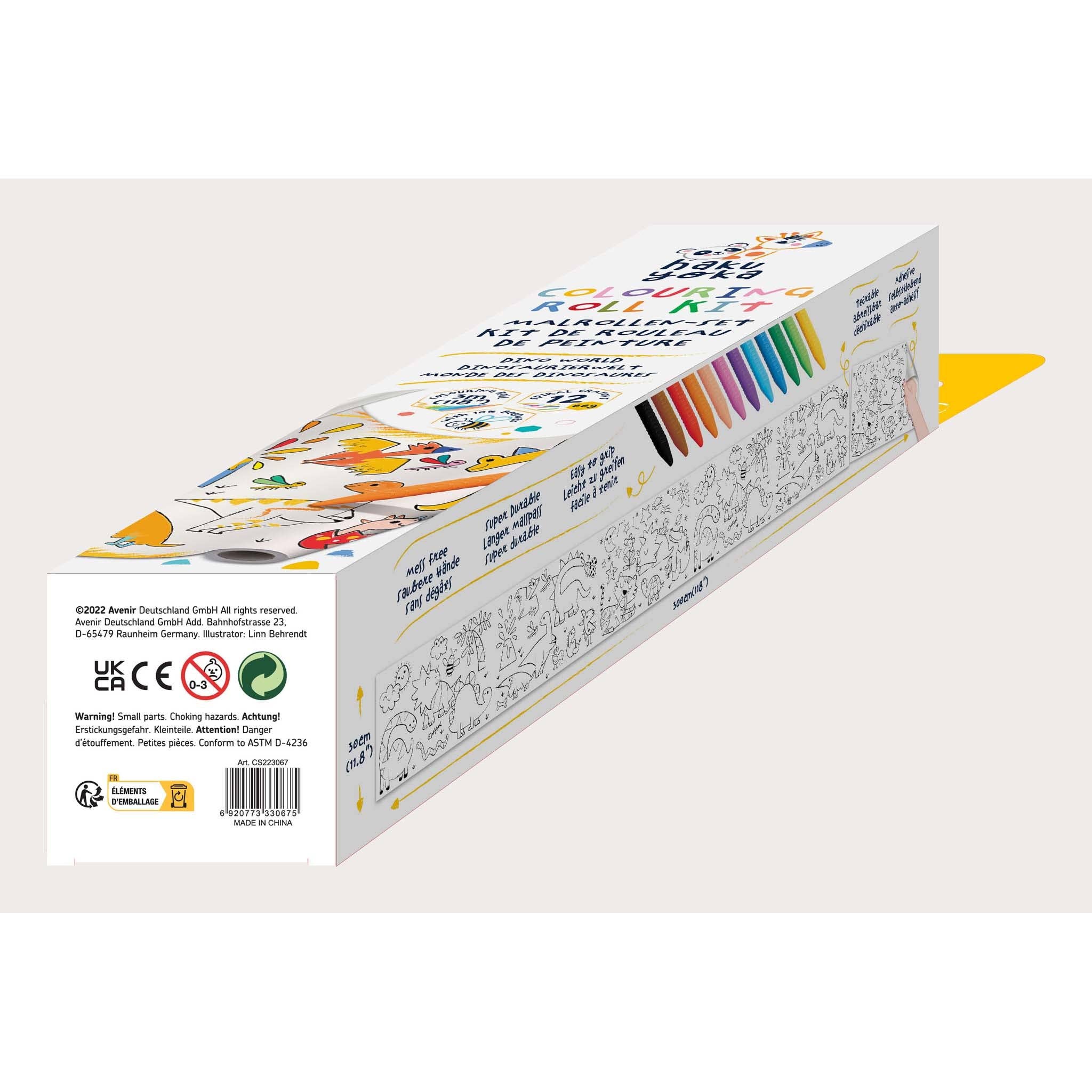 Haku Yoka Colouring Roll Kit Dino World