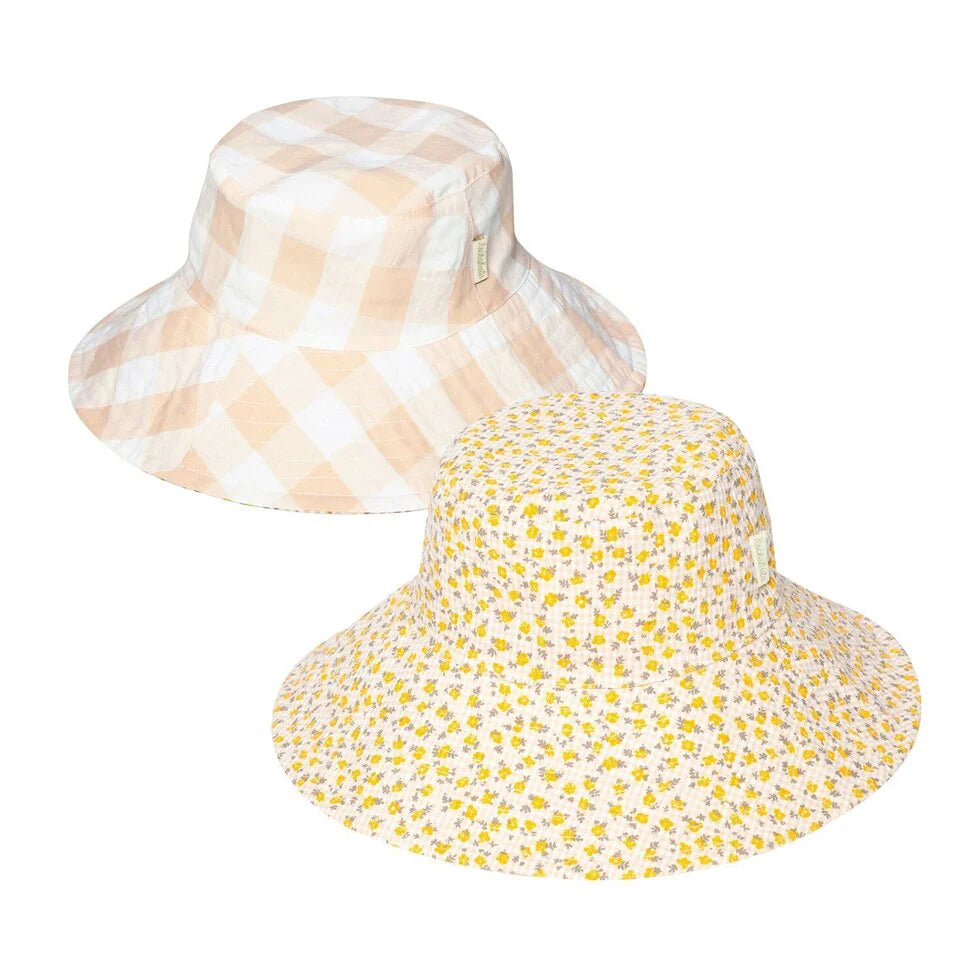 Ditsy Gingham Reversible Sun Hat 3-6 Years