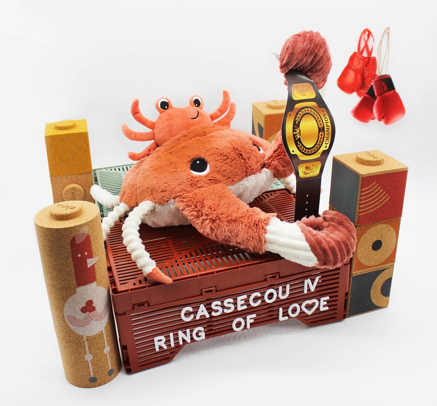 Colin The Crab Mum &amp; Baby Terracotta - Plush Toy