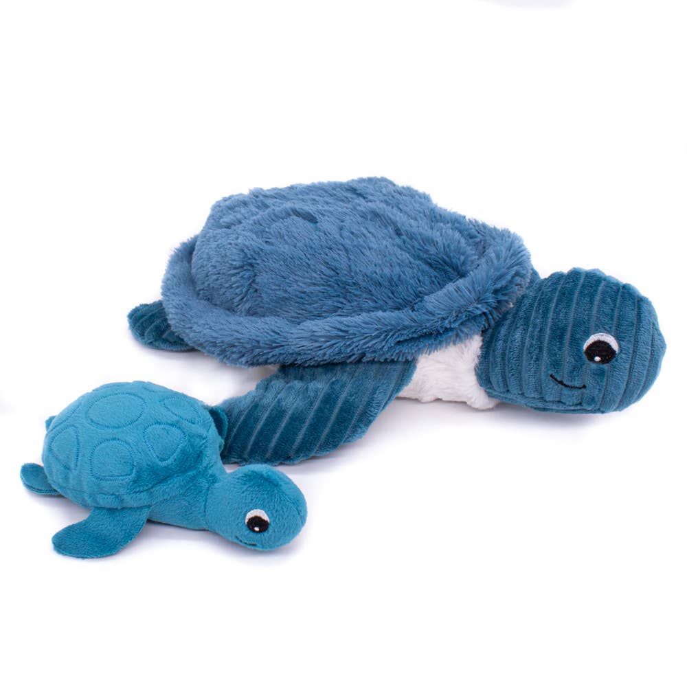 Tilly The Turtle Mum &amp; Baby Blue  - Plush Toy