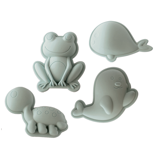 Scrunch Sand Moulds Frog Set: Spearmint