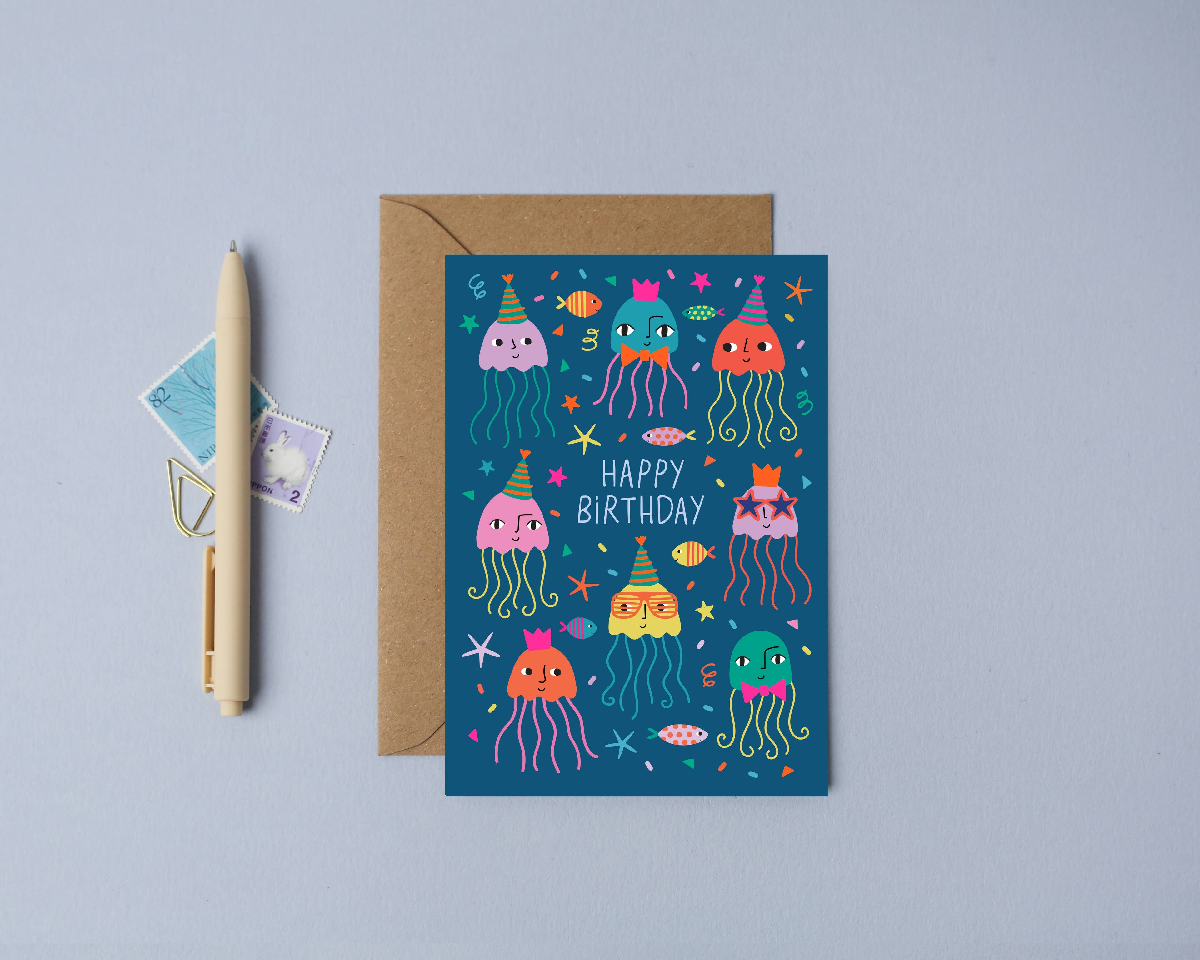 Jellyfish Party | Birthday Card | Kid&