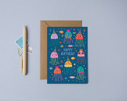 Jellyfish Party | Birthday Card | Kid&