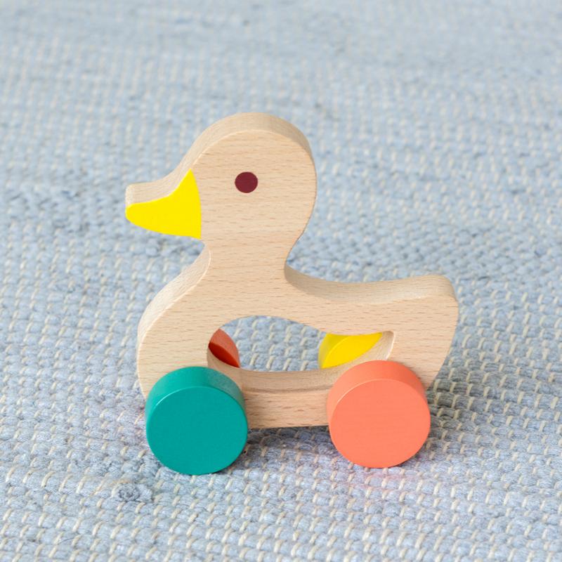 Wooden Push Along Duck