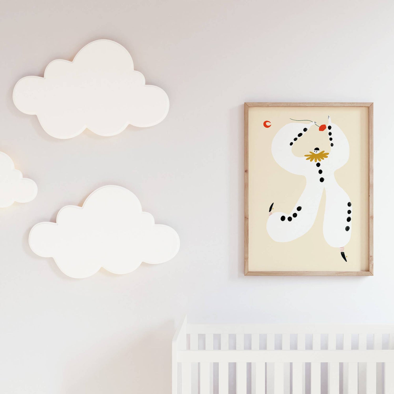 Pierrot Clown Art Print | Nursery Wall Art | Circus Wall Art: A4