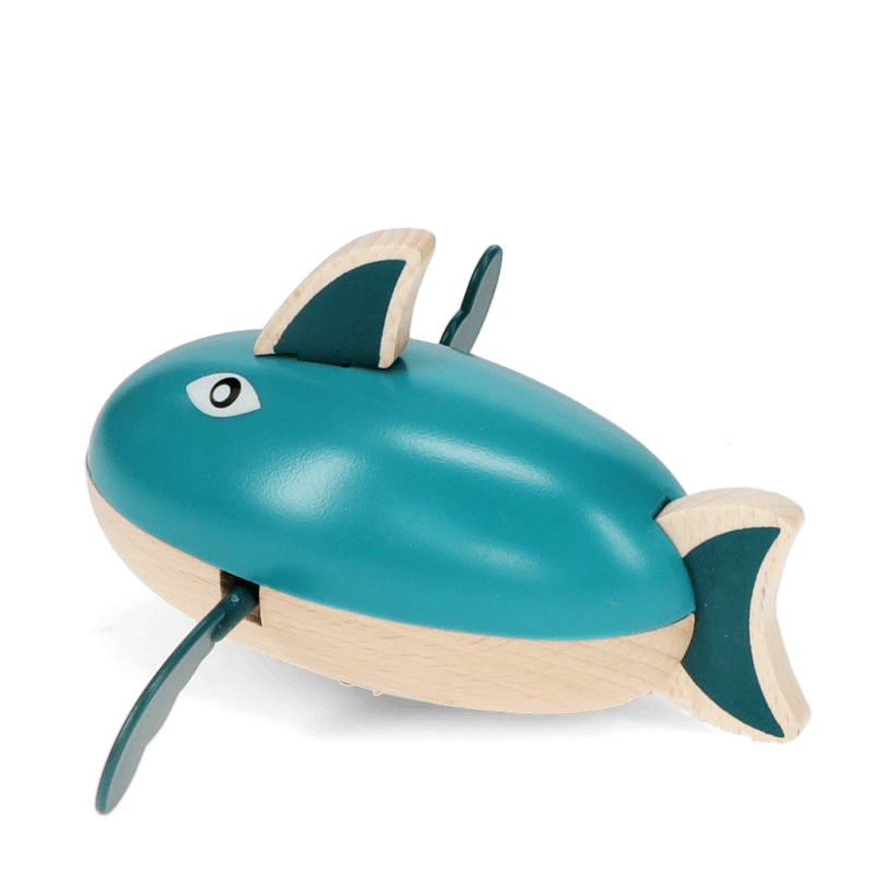 Wooden Wind Up Bath Toy Shark