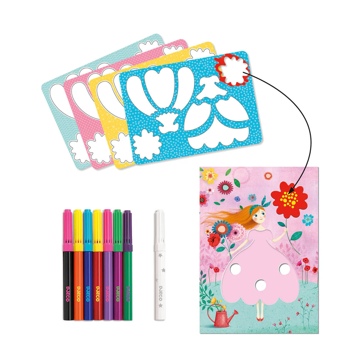 Djeco Colouring Set - Marie’s Pretty Dresses