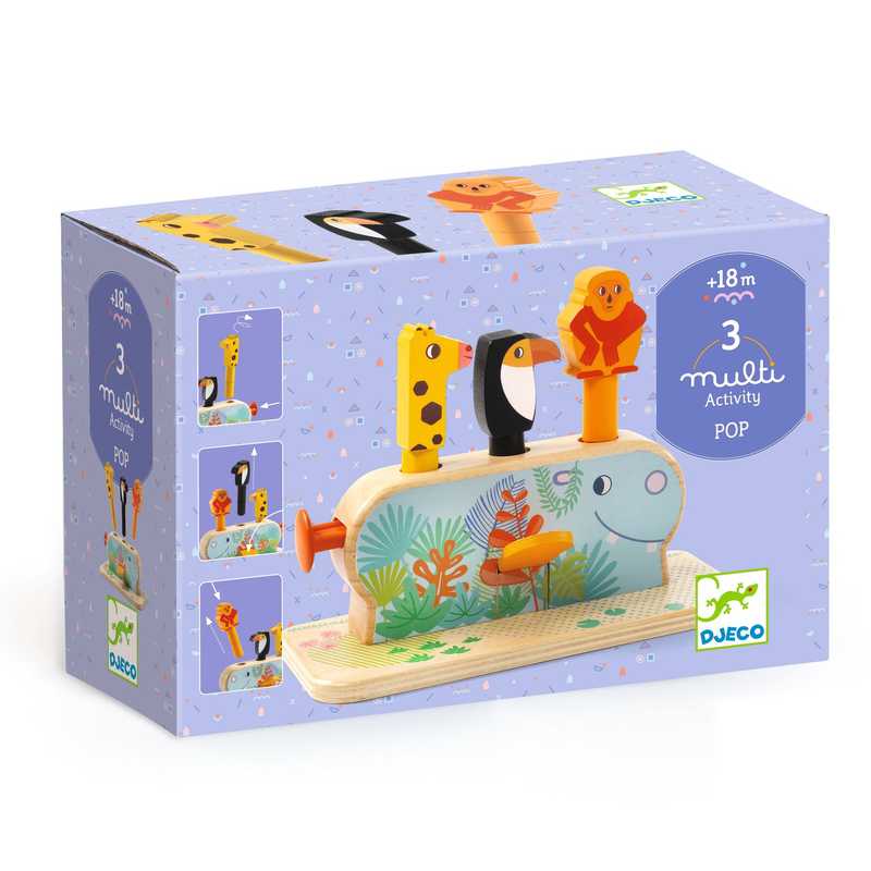 Djeco 3 multi activity pop toy