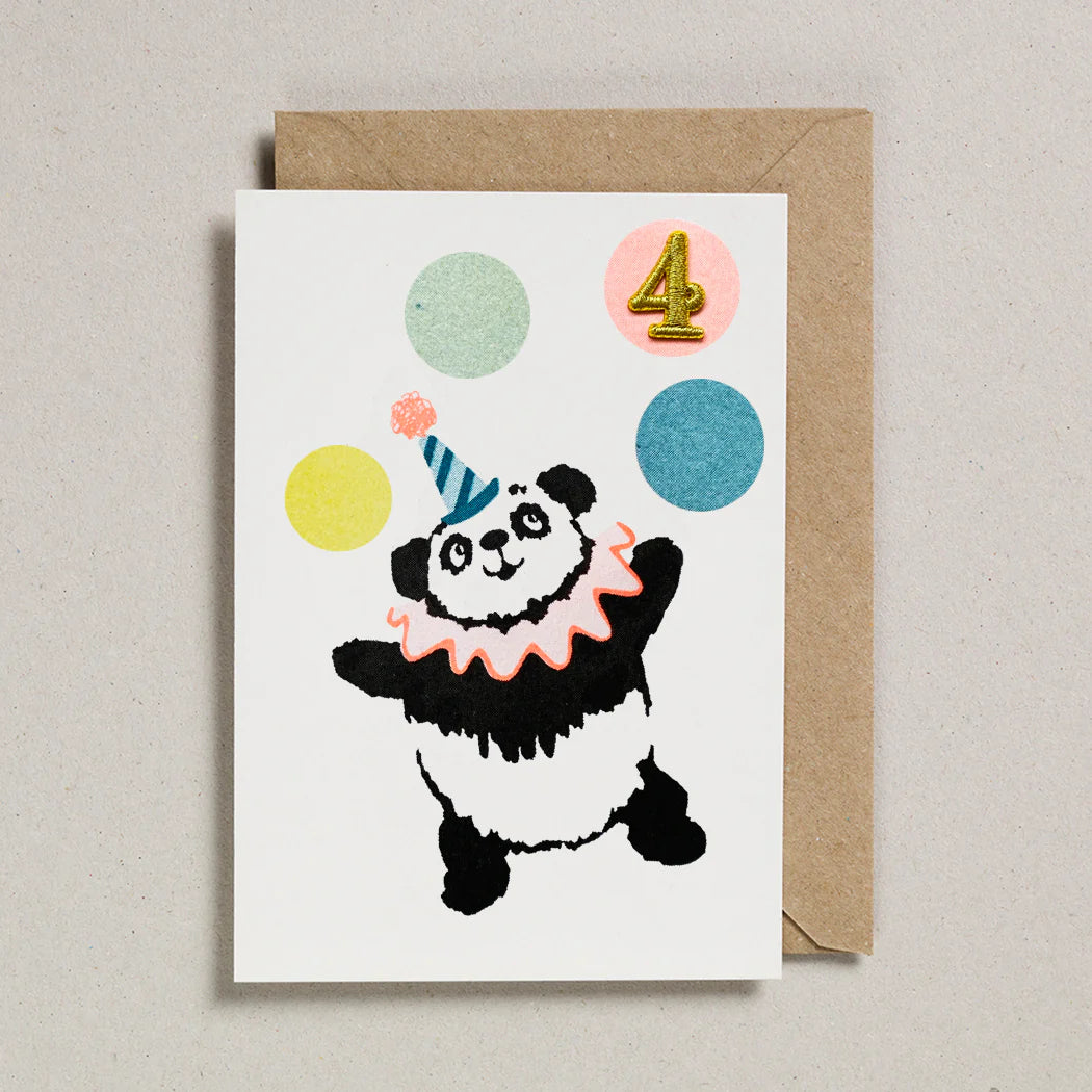 Petra Bose panda 4th birthday card