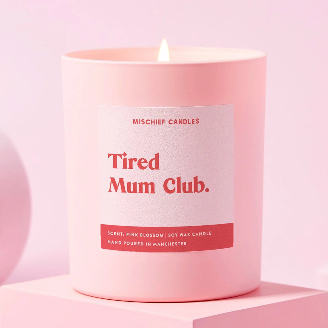 Mischief Candles:’Tired Mum Club’ Pink Blossom Large