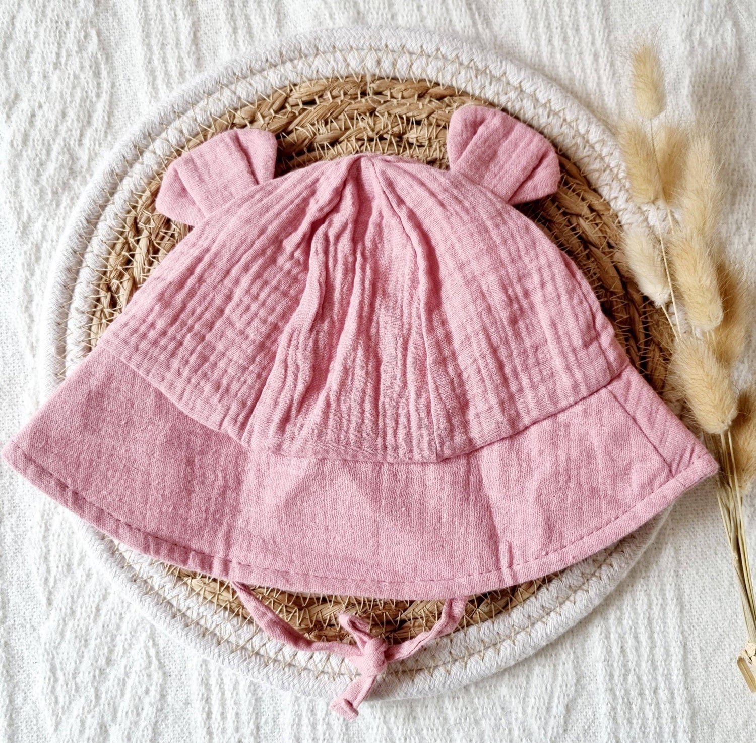 Hydrophilic sun hat for baby - Old pink