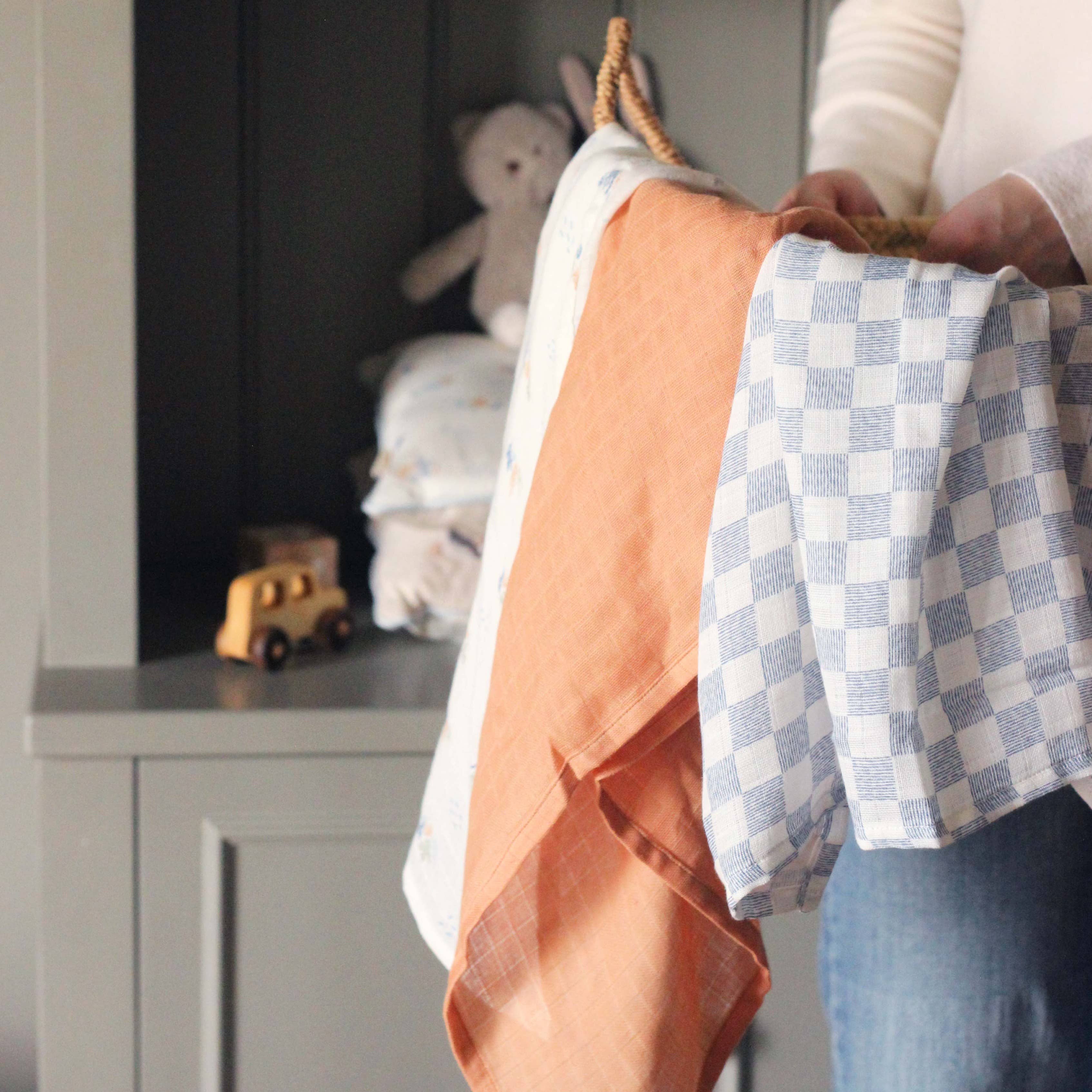 Organic Baby Muslin Squares Set of 3 - Coastline