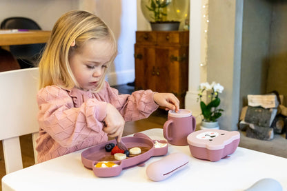 Tum Tum Silicone Weaning Set - Betsy Bear - Pink