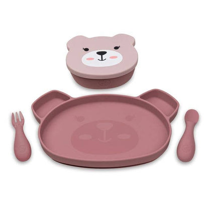 Tum Tum Silicone Weaning Set - Betsy Bear - Pink