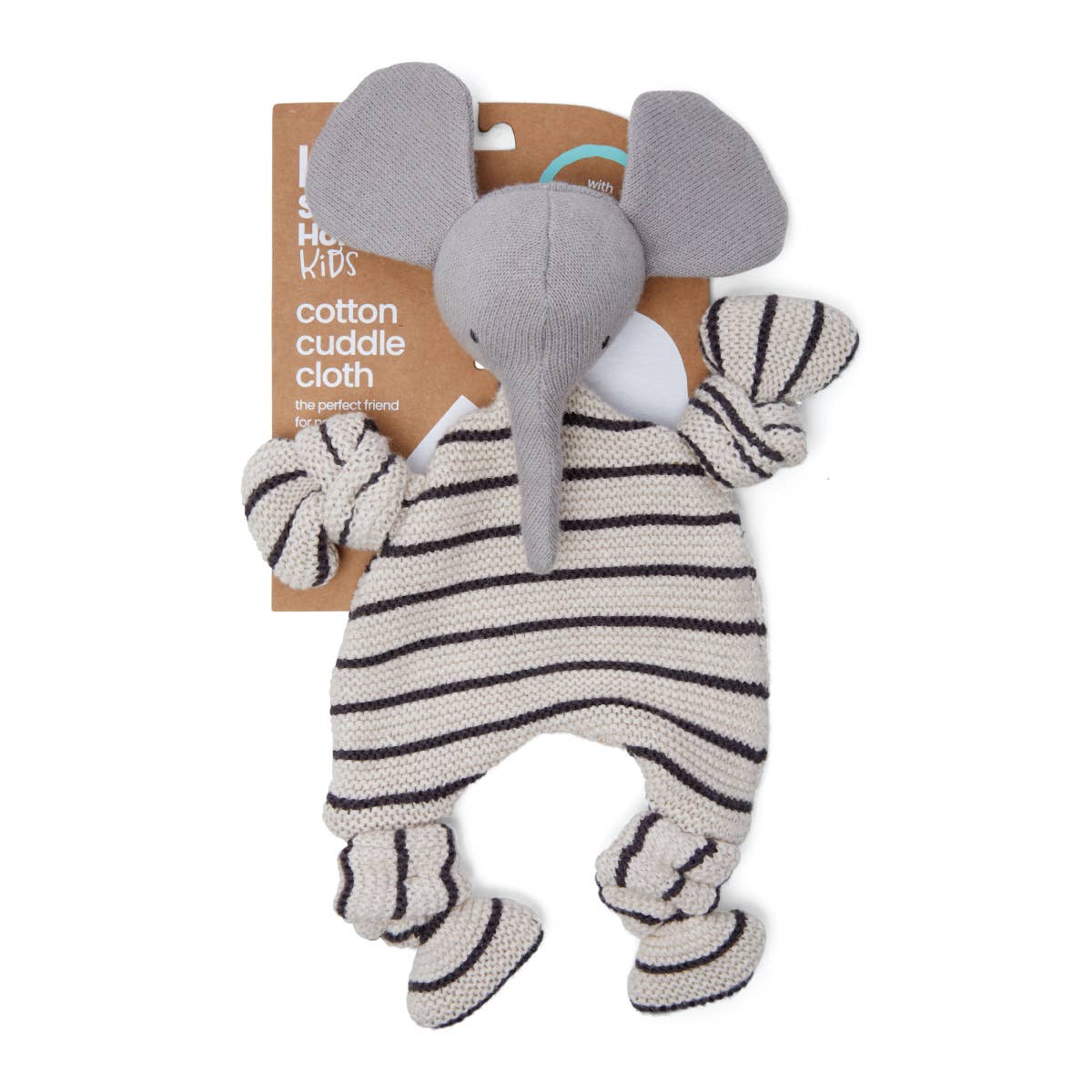 Cotton Knit Baby Comforter Cuddle Cloth - Elephant