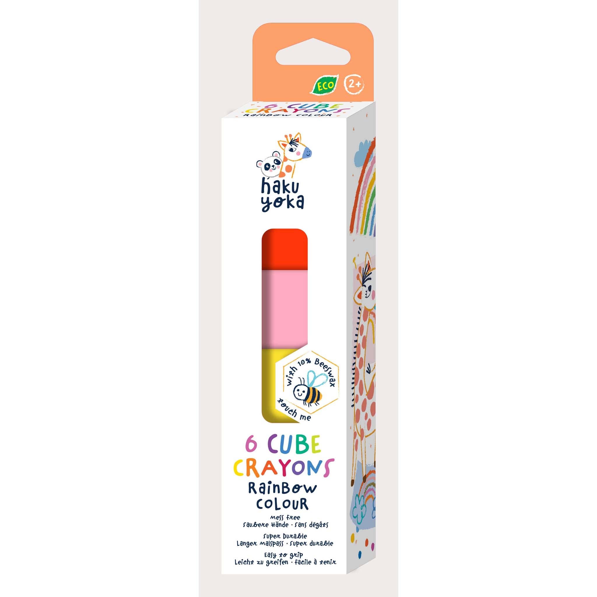 Haku Yoka 6 Cube Crayons Rainbow