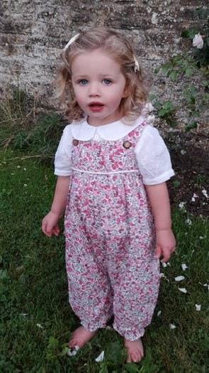 Harriet Dungarees Pink: 12-18Mths