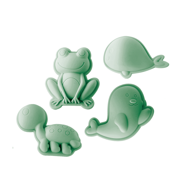 Scrunch Sand Moulds Frog Set: Spearmint