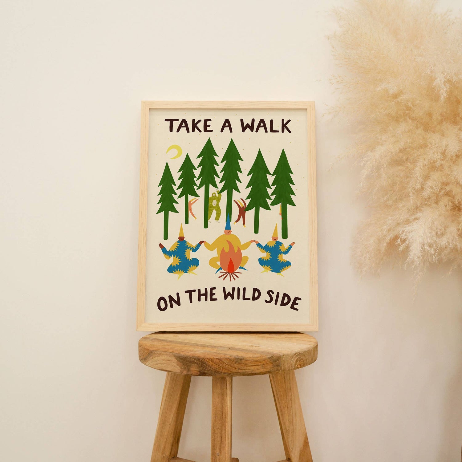 Take A Walk On The Wild Side Art Print | Folky | Funny: A3