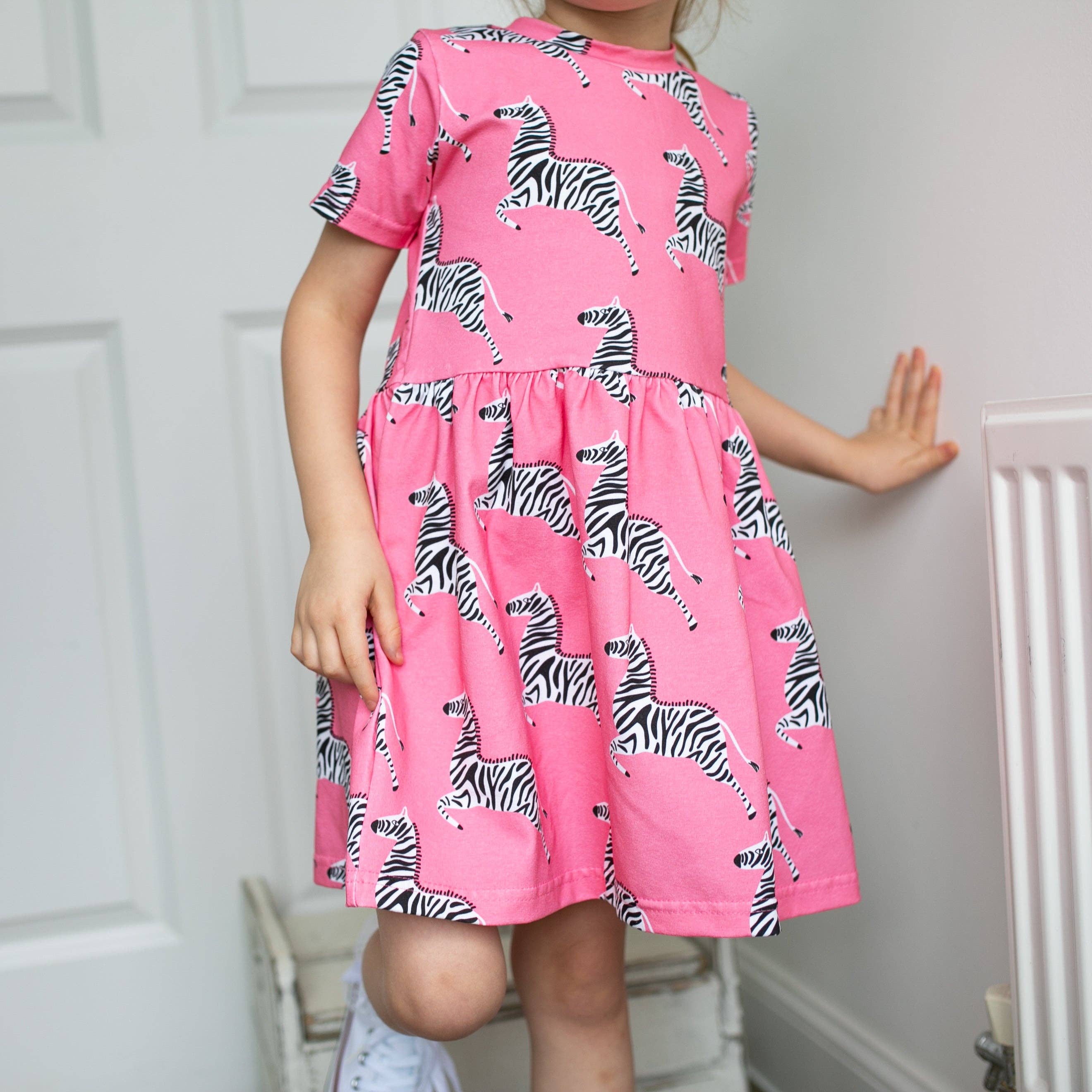 Lux Pink Zebra print Dress