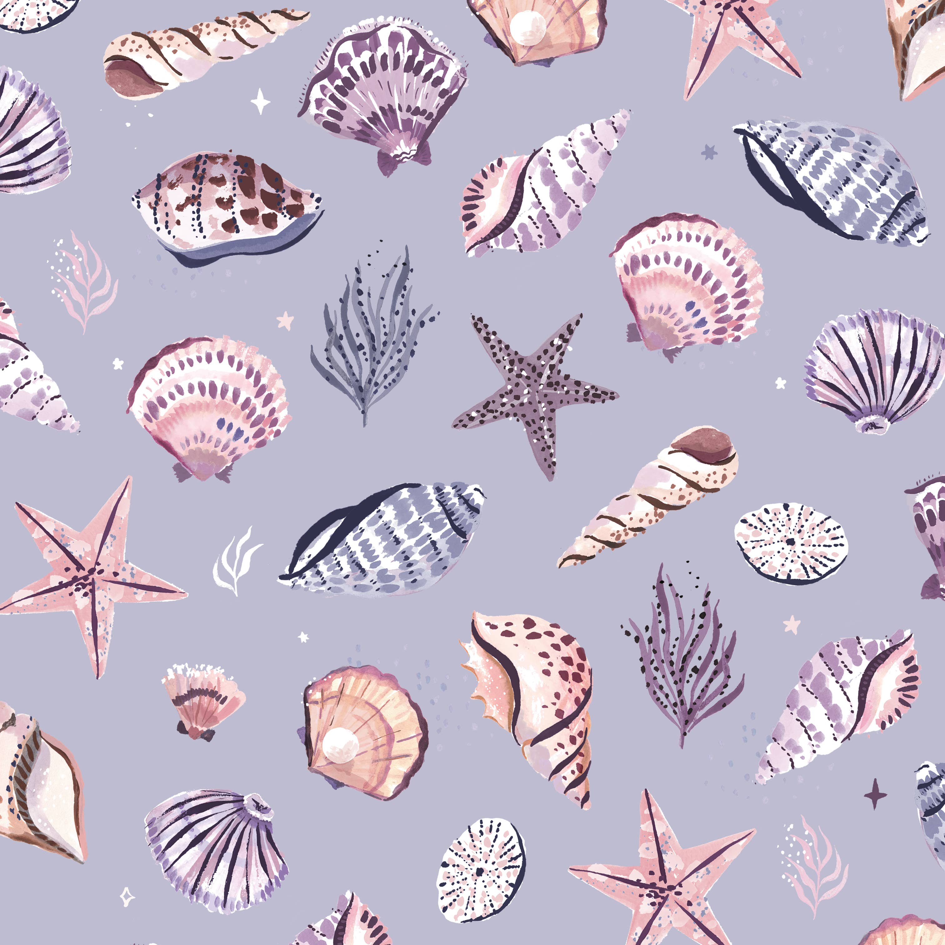 Shells Gift Wrap | Wrapping Paper | Gift Wrap Sheet | Zodiac