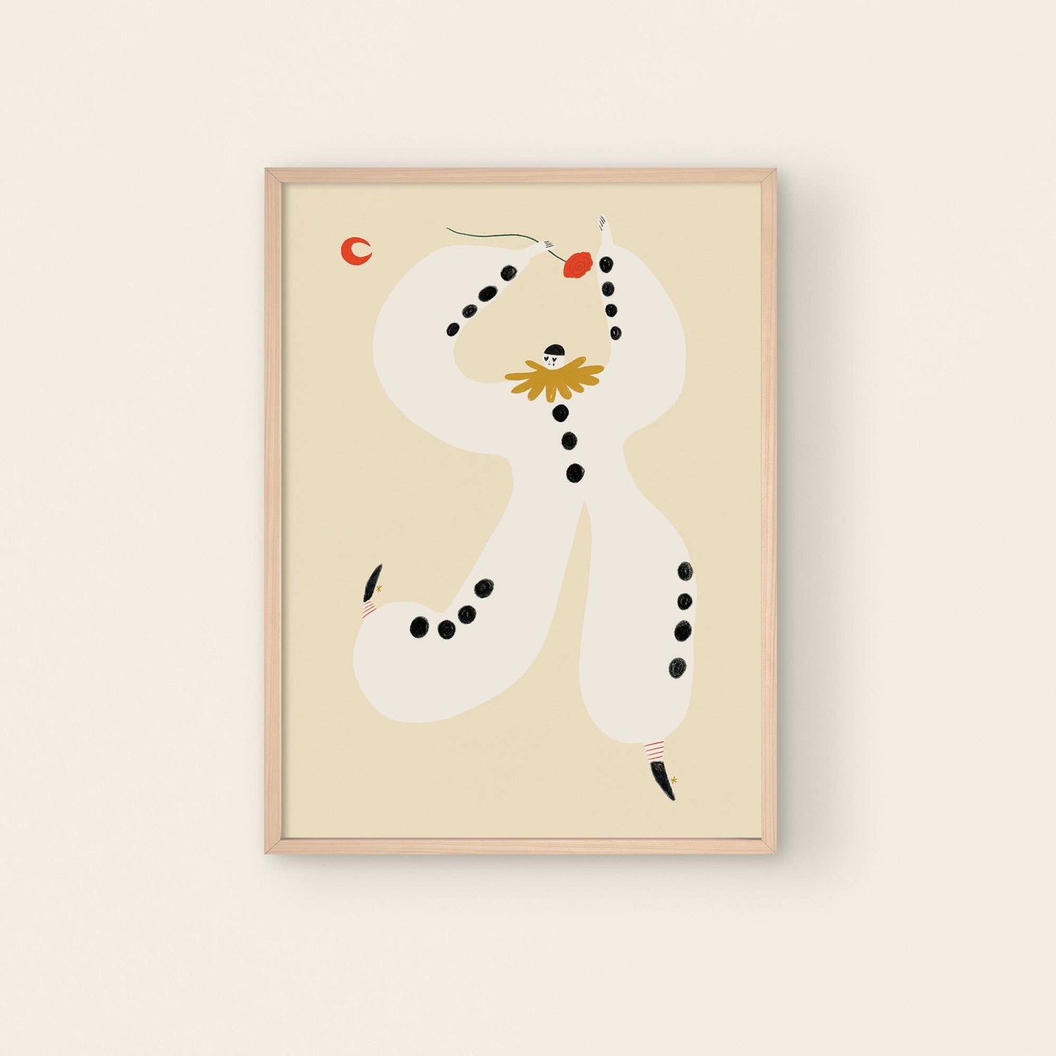 Pierrot Clown Art Print | Nursery Wall Art | Circus Wall Art: A4