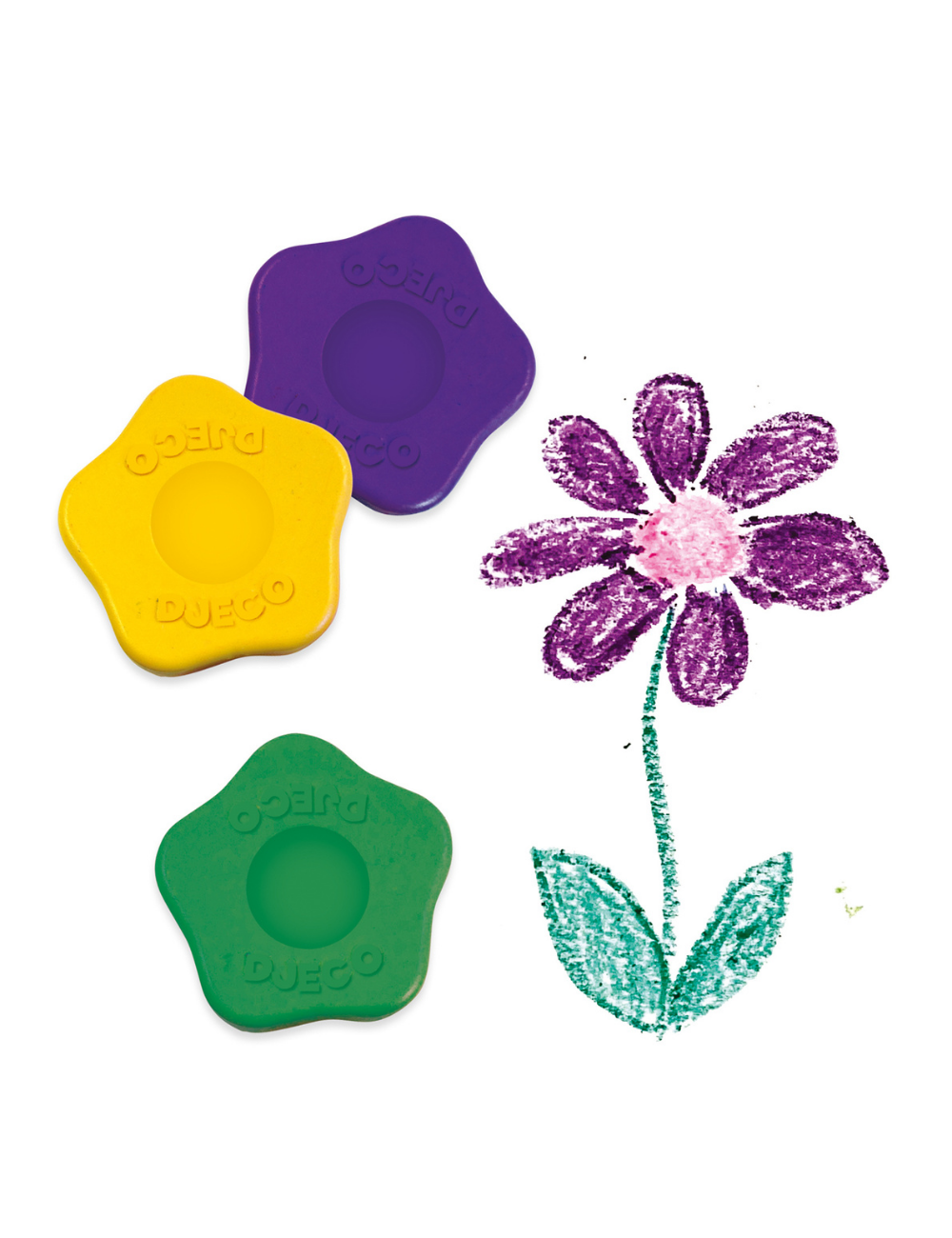 12 Flower Crayons For Toddlers