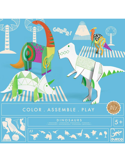 Djeco Colour, Assemble, Play -  Dinosaurs